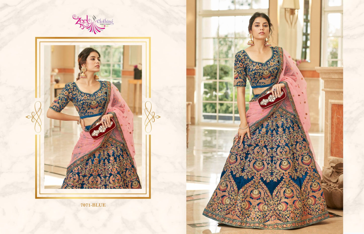 7071 Blue Cultural Vol 3 Zeel Lehenga Choli