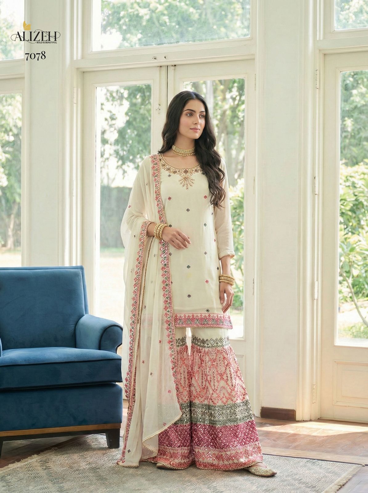 7078 Alizeh Georgette Readymade Suits