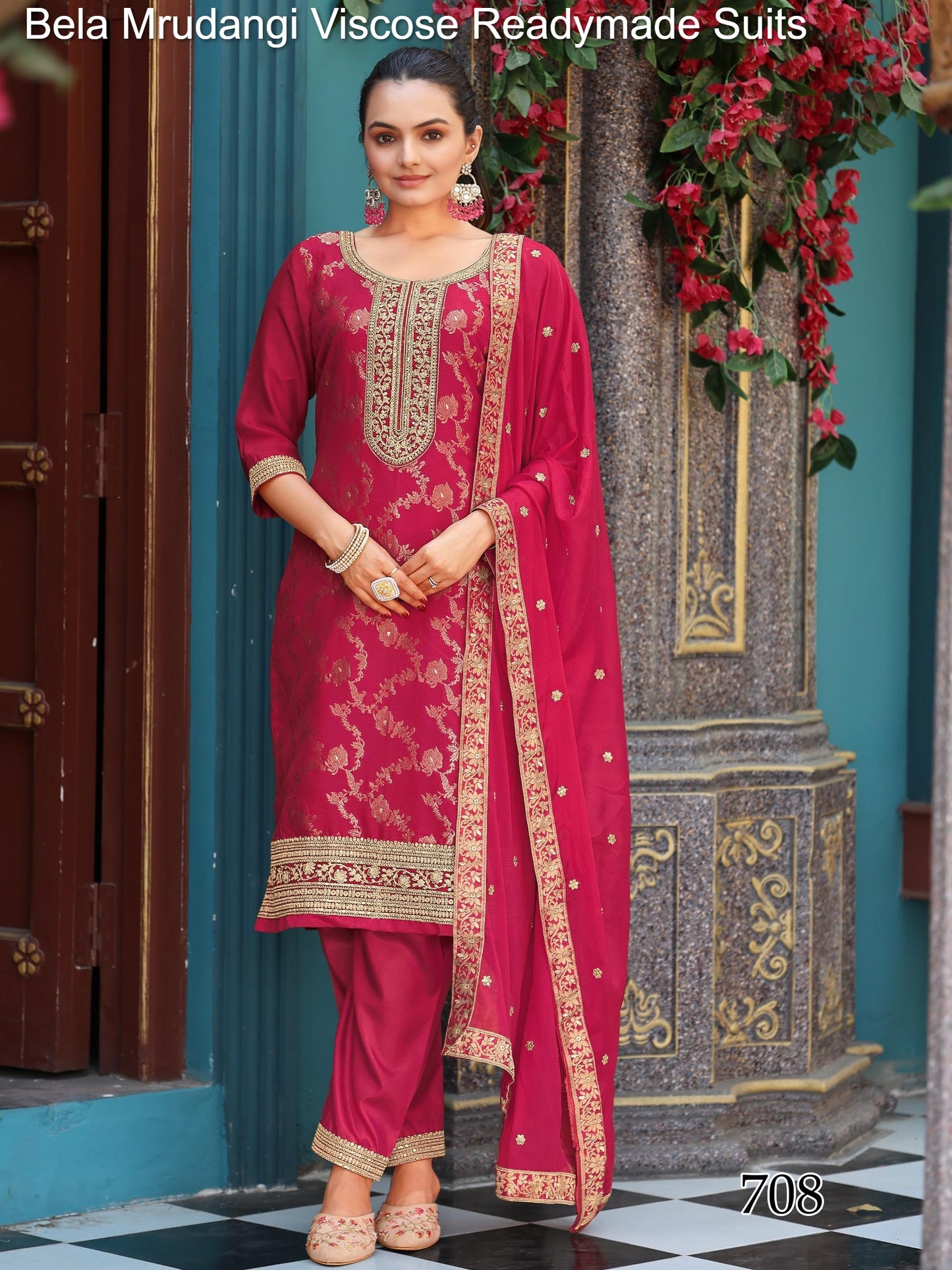 708 Bela Mrudangi Viscose Readymade Suits