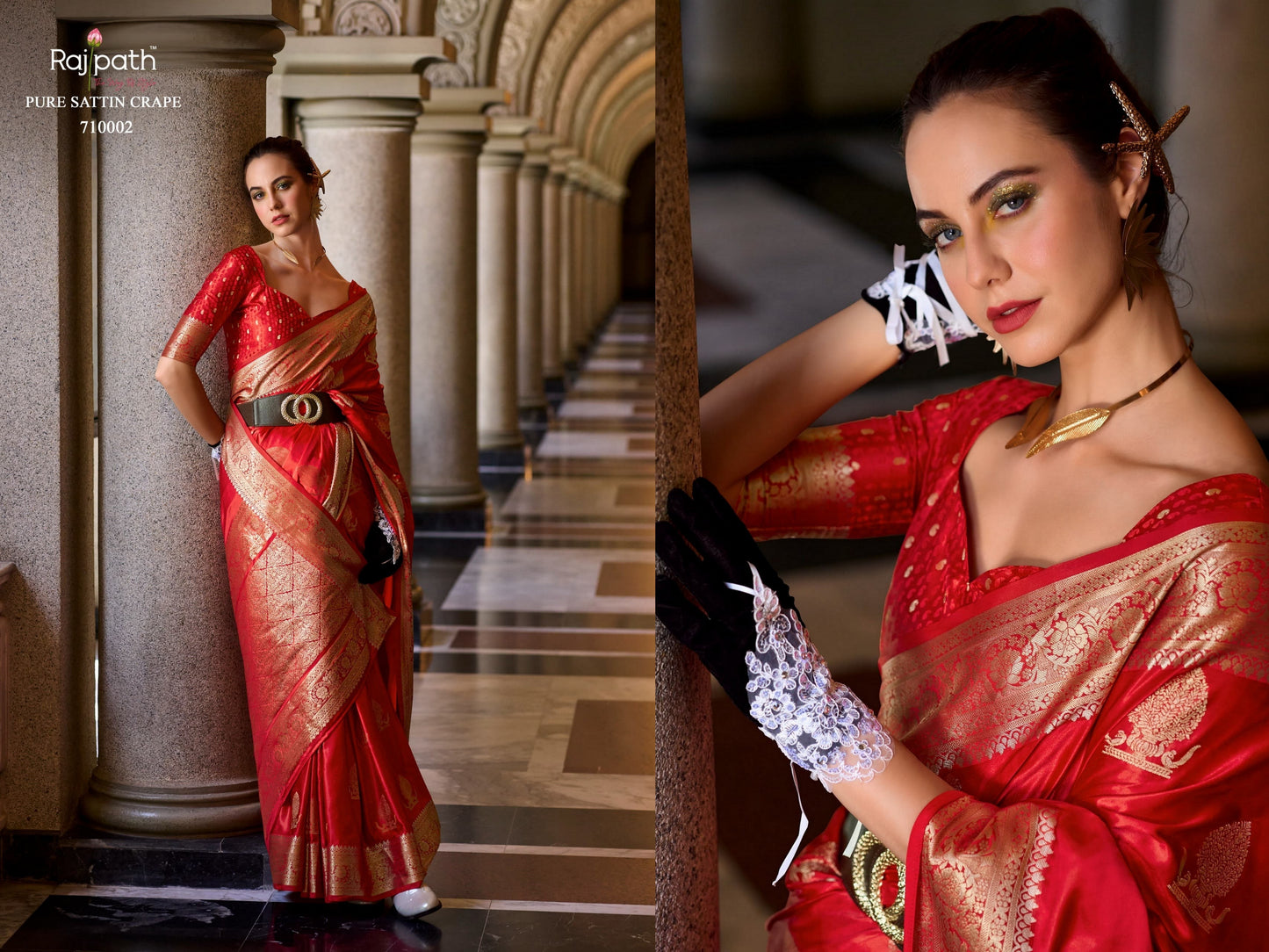 710002 Mungha Rajpath Satin Silk Sarees