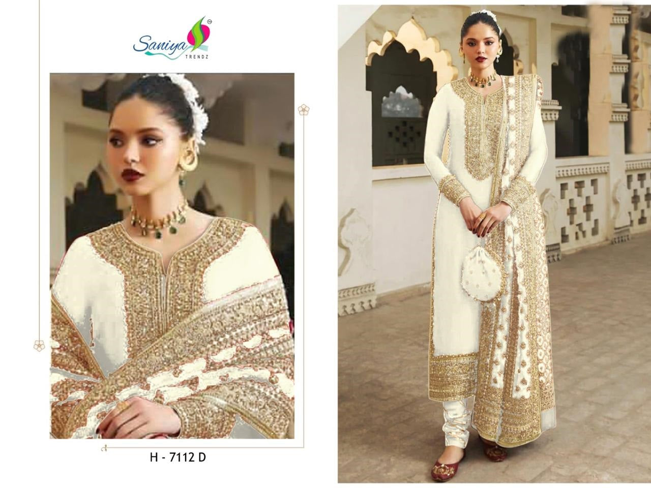 7112-D Saniya Trendz Georgette Pakistani Salwar Suits