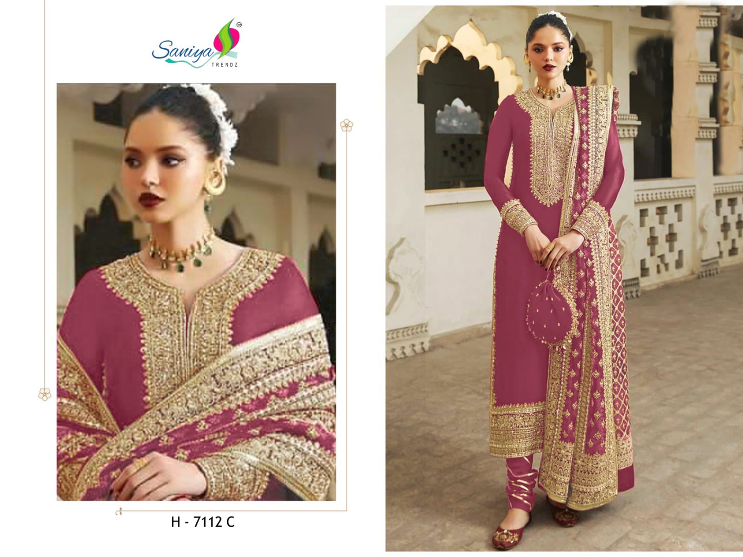 7112C Saniya Trendz Georgette Pakistani Salwar Suits