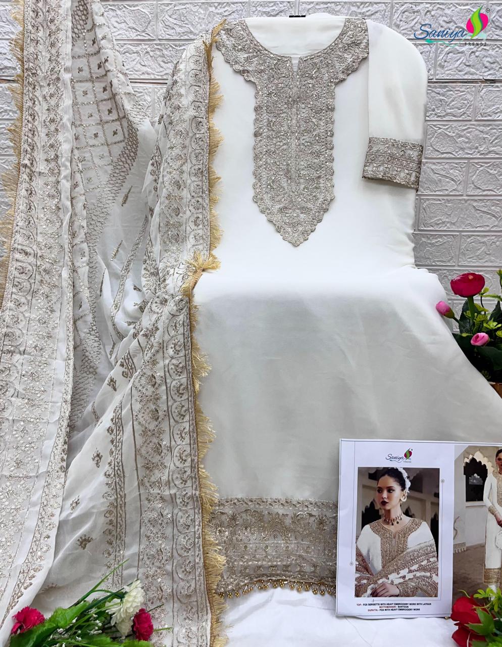 7112D Saniya Trendz Georgette Pakistani Salwar Suits