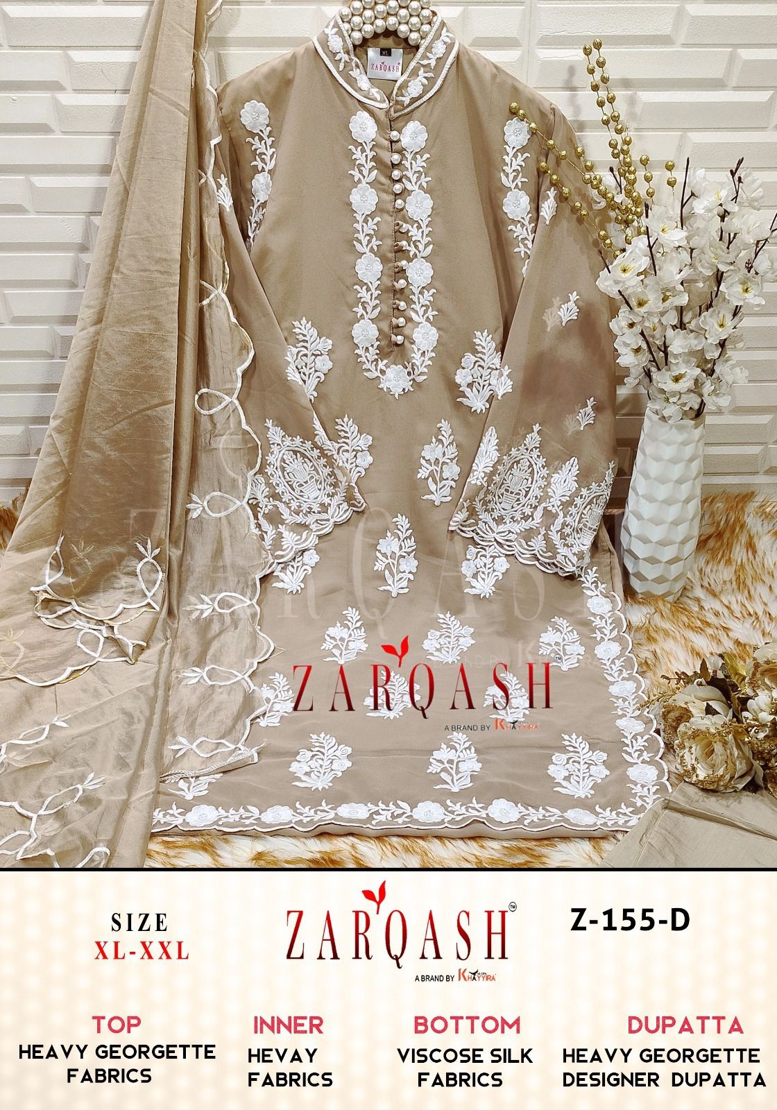 Z-155D Zarqash Pakistani Readymade Suits