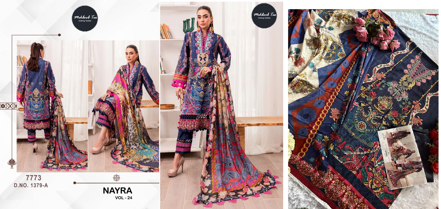 1379A Nayra Vol 24 Mehboob Tex Pakistani Salwar Suits