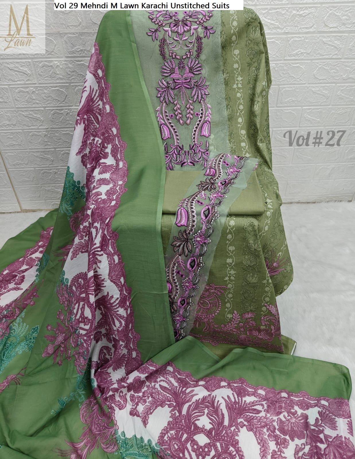 Vol 29 Mehndi M Lawn Karachi Unstitched Suits