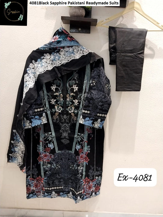 4081Black Sapphire Pakistani Readymade Suits