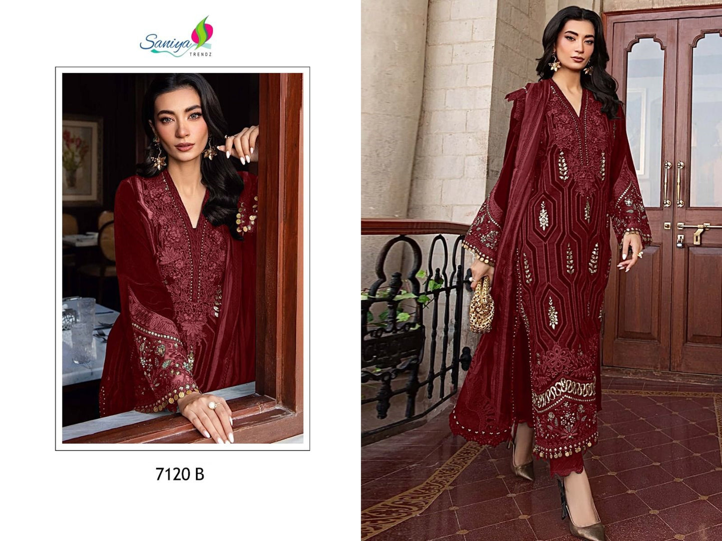 7120B Mariya B Saniya Trendz Rayon Pakistani Salwar Suits