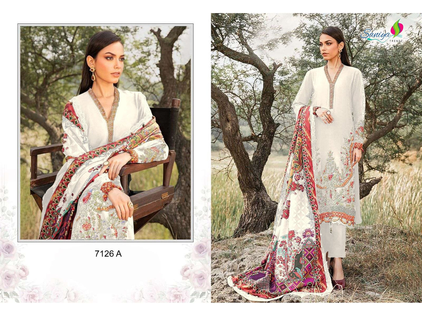 7126A Saniya Trendz Rayon Pakistani Salwar Suits