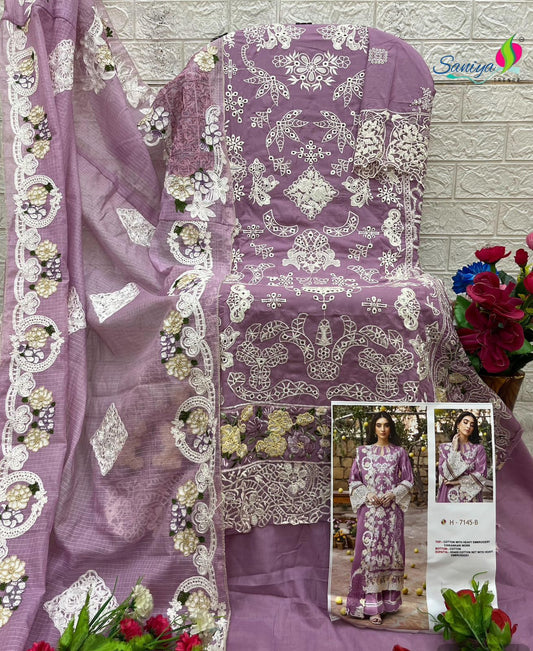 7145 B Saniya Trendz Embroidered Pakistani Salwar Suits