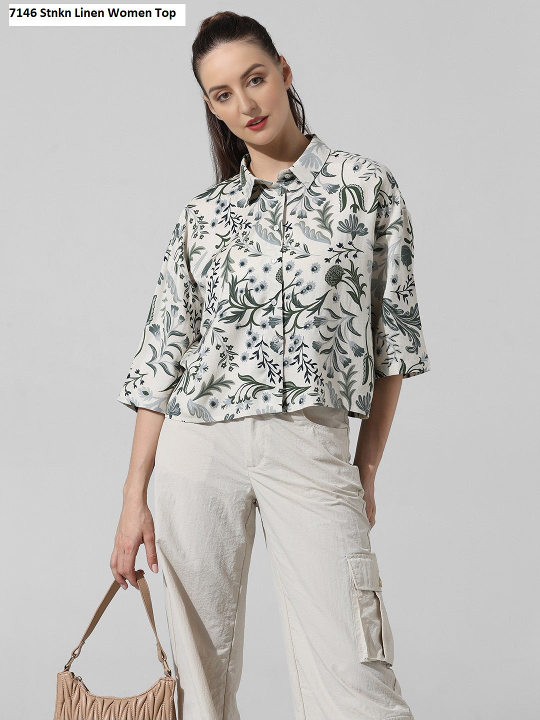 7146 Stnkn Linen Women Top