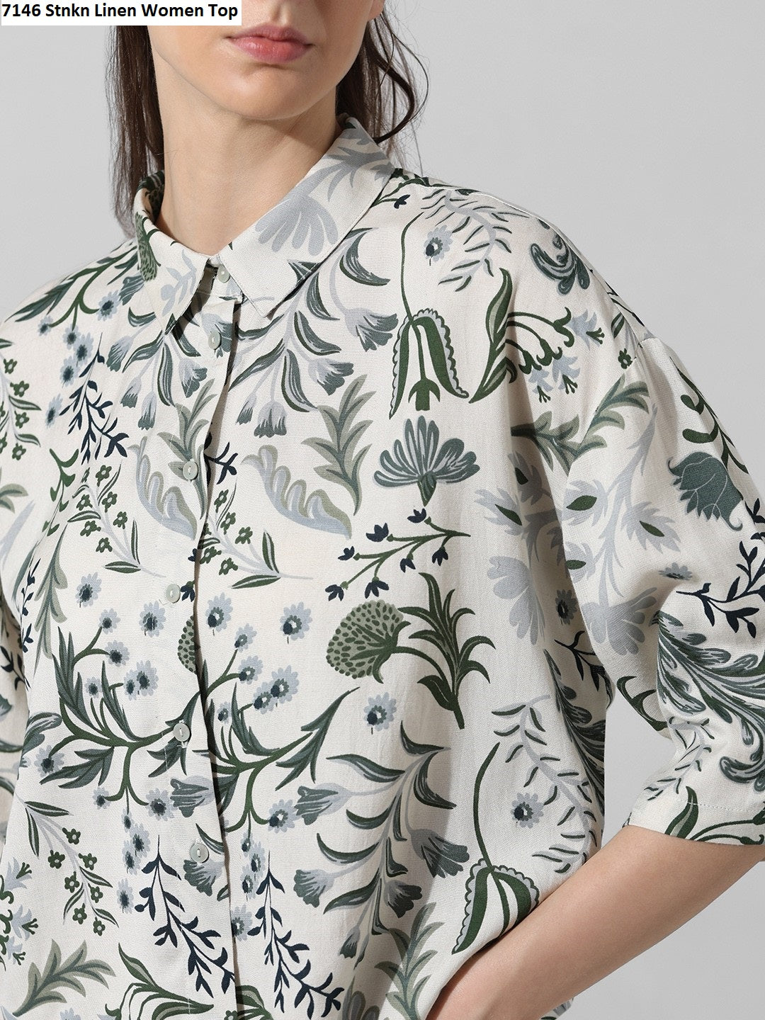7146 Stnkn Linen Women Top