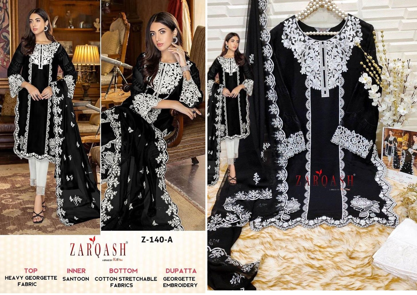 Z-140A Zarqash Pakistani Readymade Suits