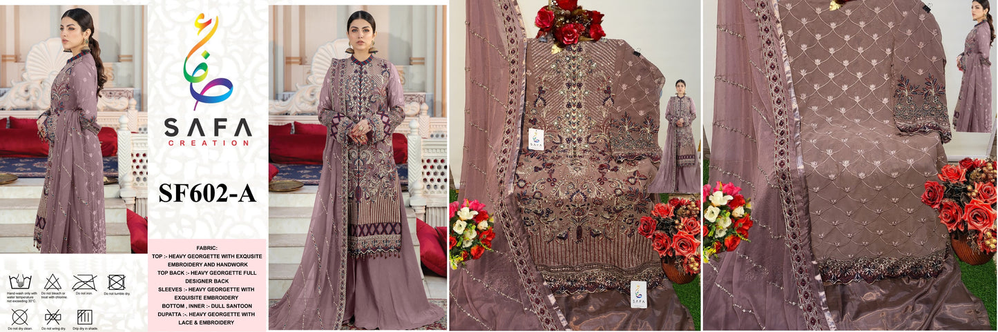602A Safa Creation Pakistani Salwar Suits