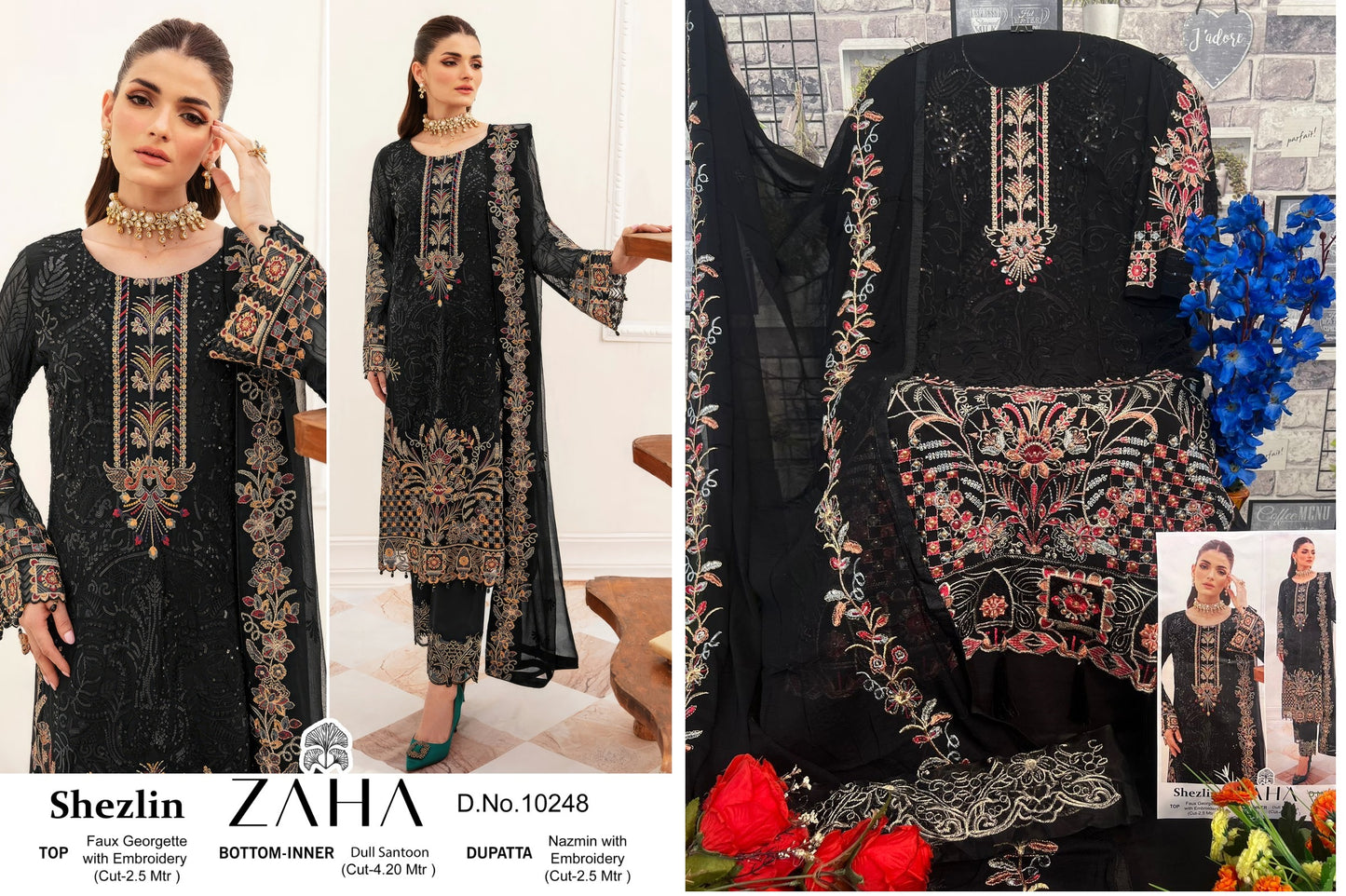 10248 Zaha Pakistani Salwar Suits