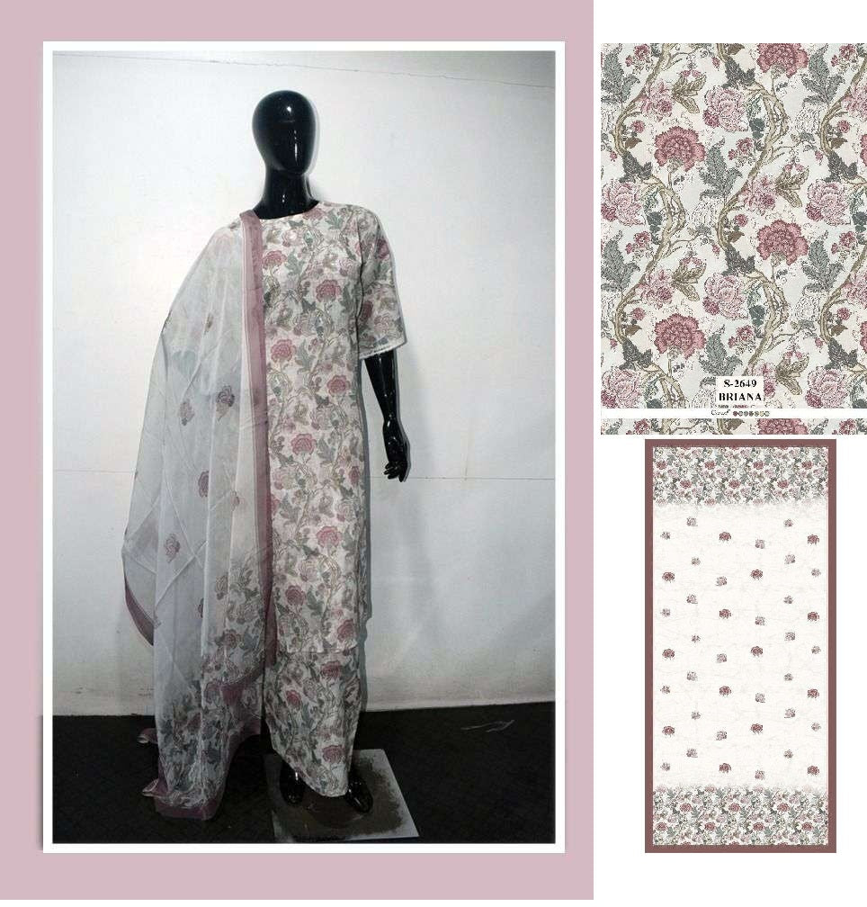 2649 Briana Ganga Unstitched Suits