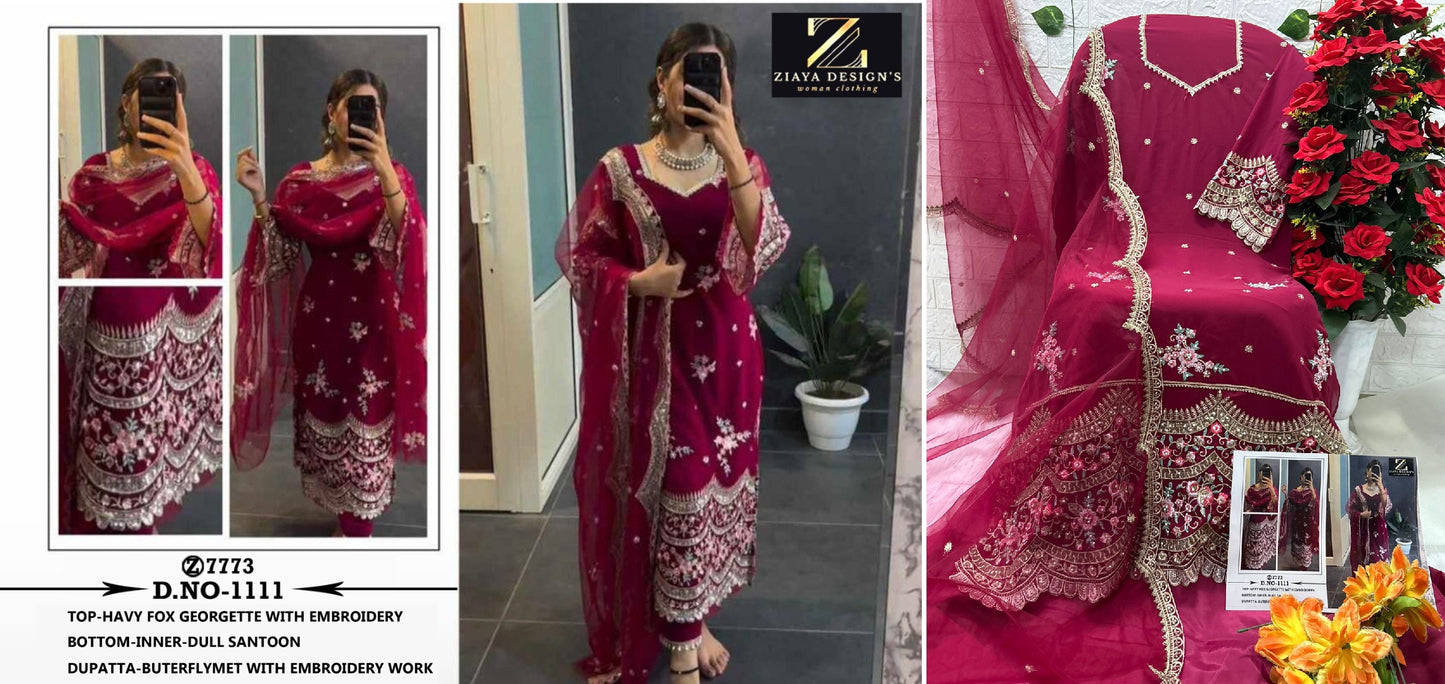 1111 Ziaya Design Pakistani Salwar Suits