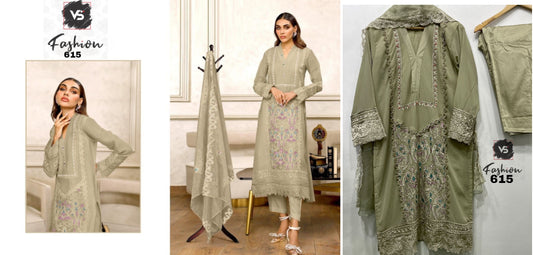 615Mehndi Green Vs Fashion Pakistani Readymade Suits