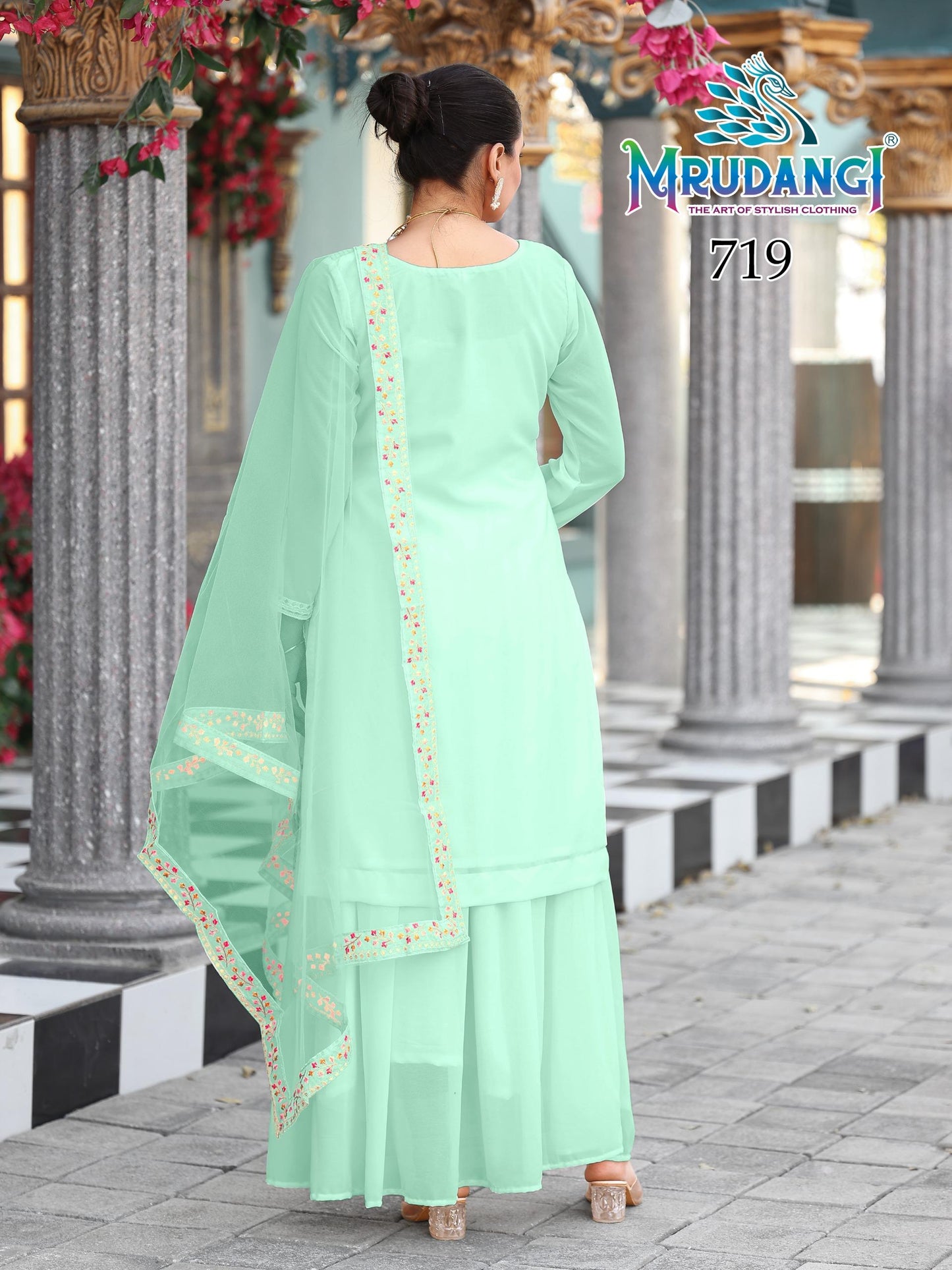 719 Aarohi Mrudangi Georgette Readymade Suits