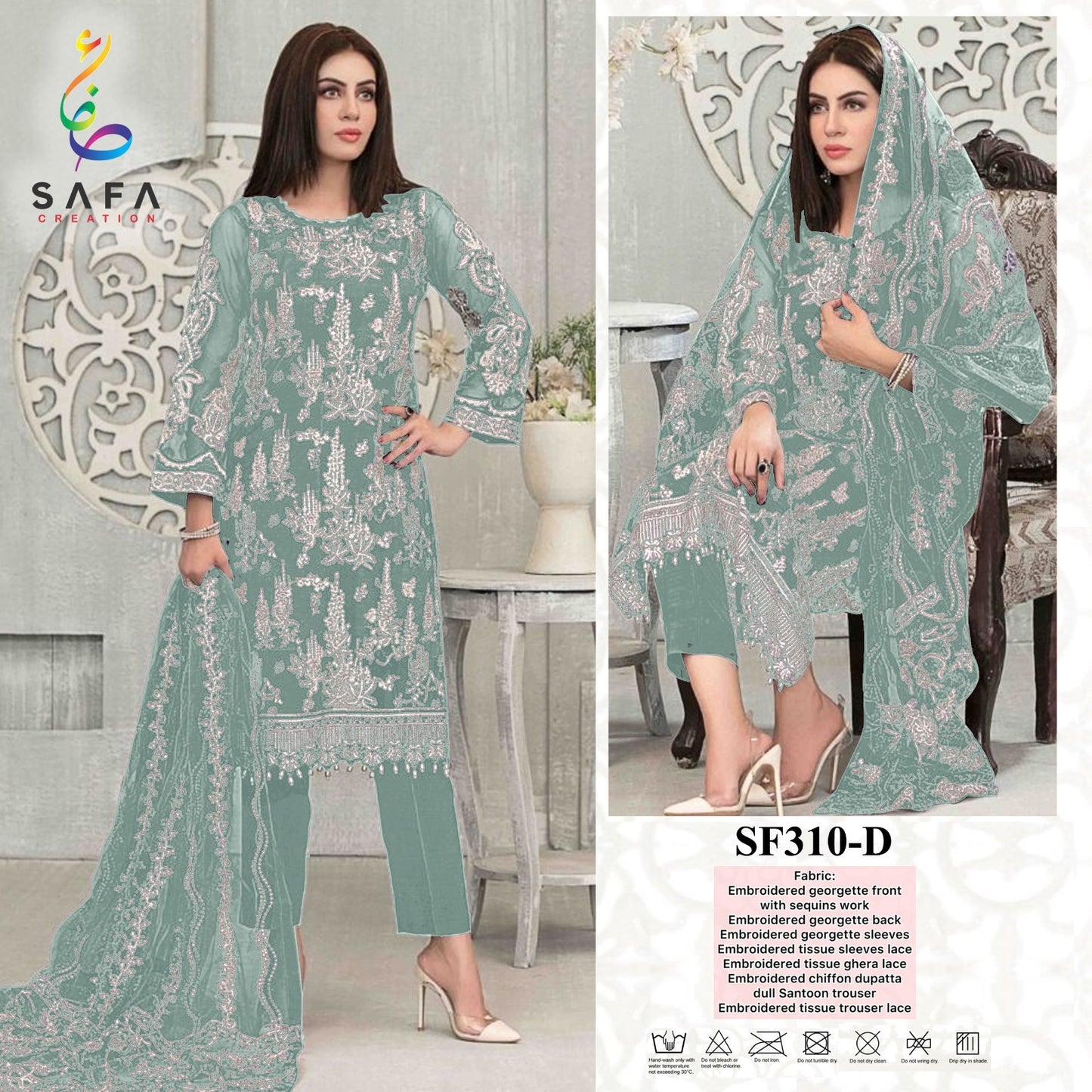 310-D Safa Creation Pakistani Salwar Suits