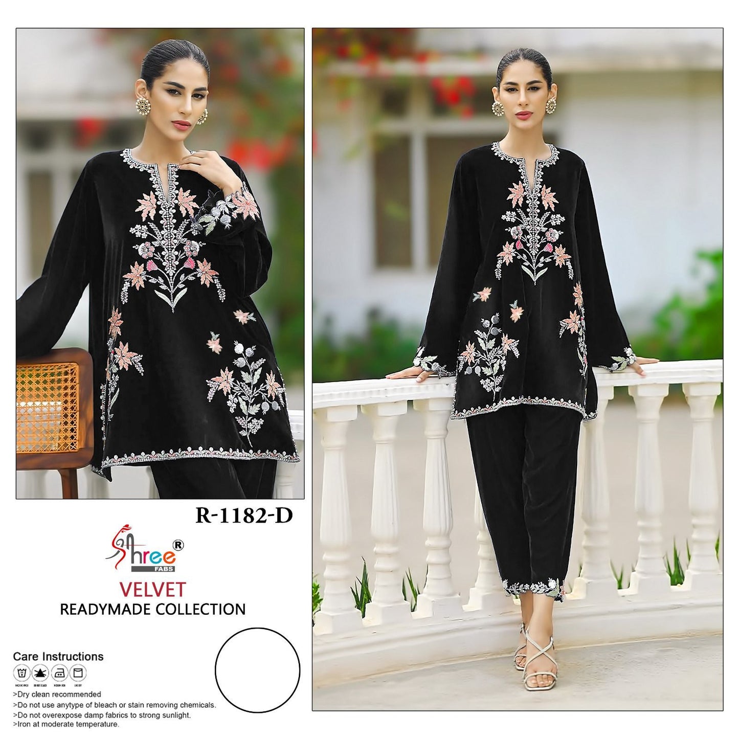 S-1182-D Shree Fabs Kurti Pant Set