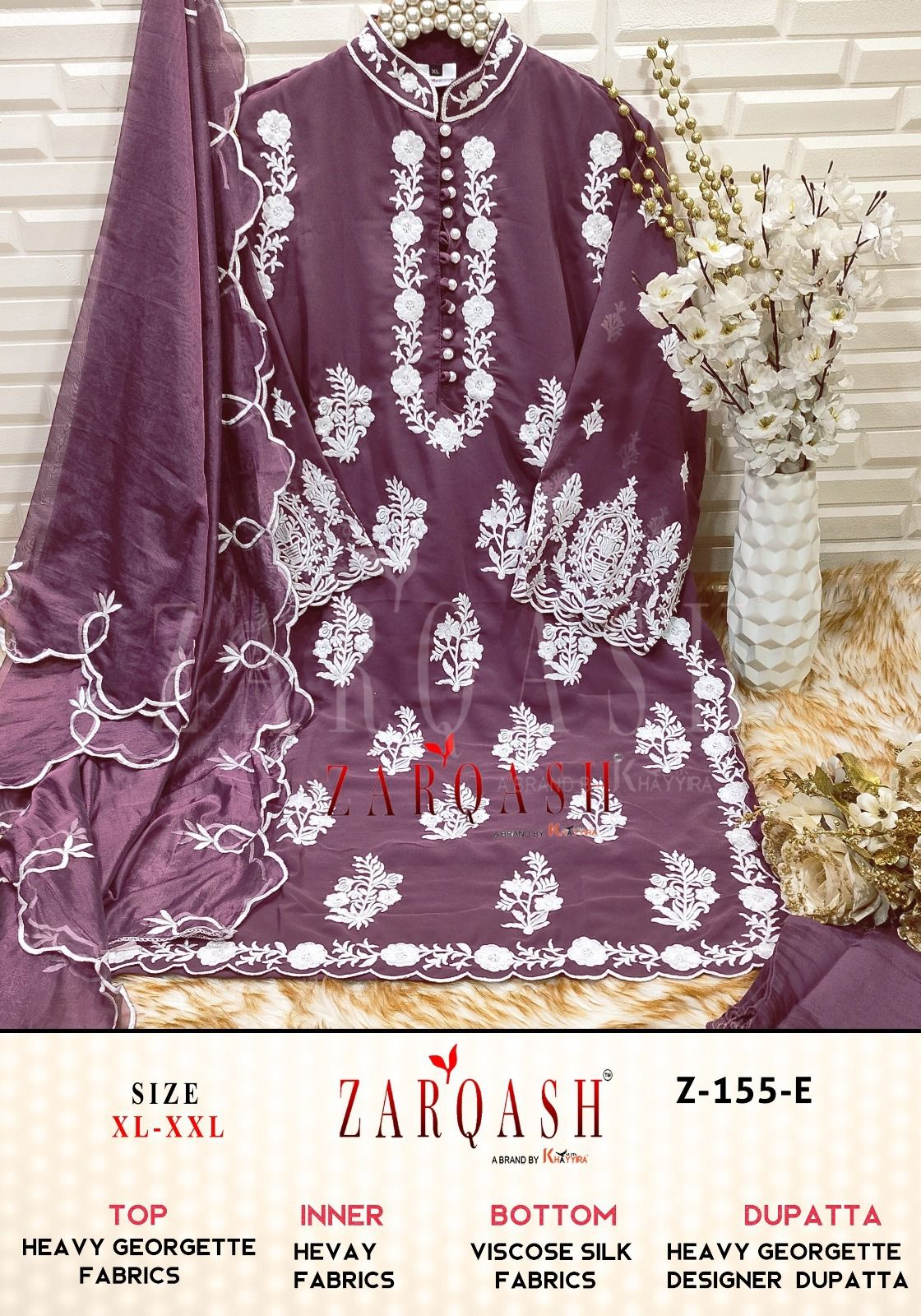 Z-155E Zarqash Pakistani Readymade Suits