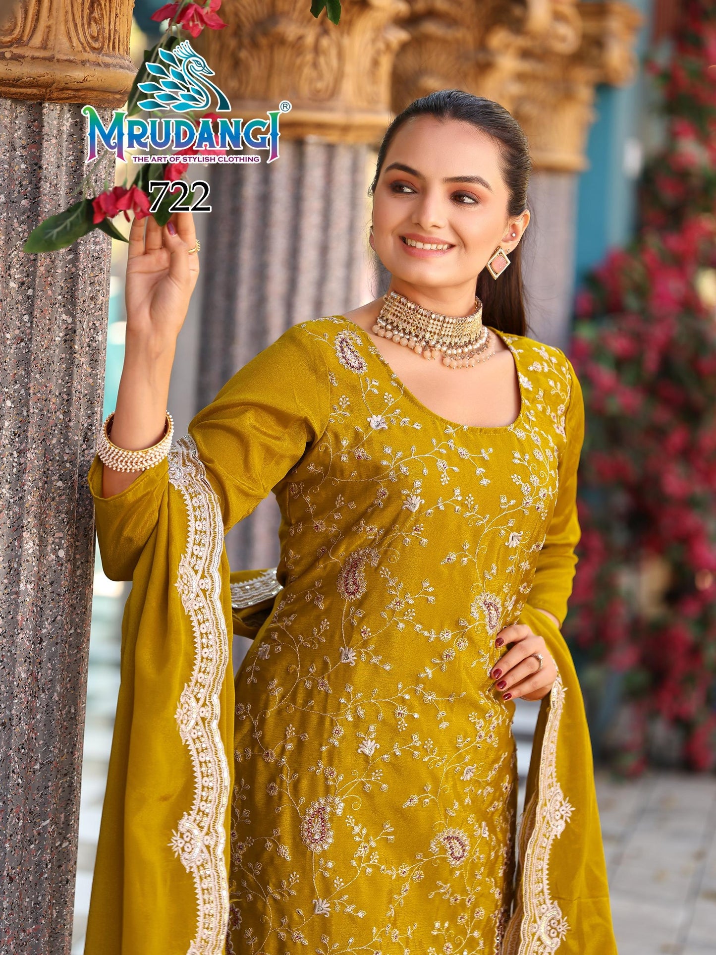 722 Qayamat Mrudangi Silk Readymade Suits