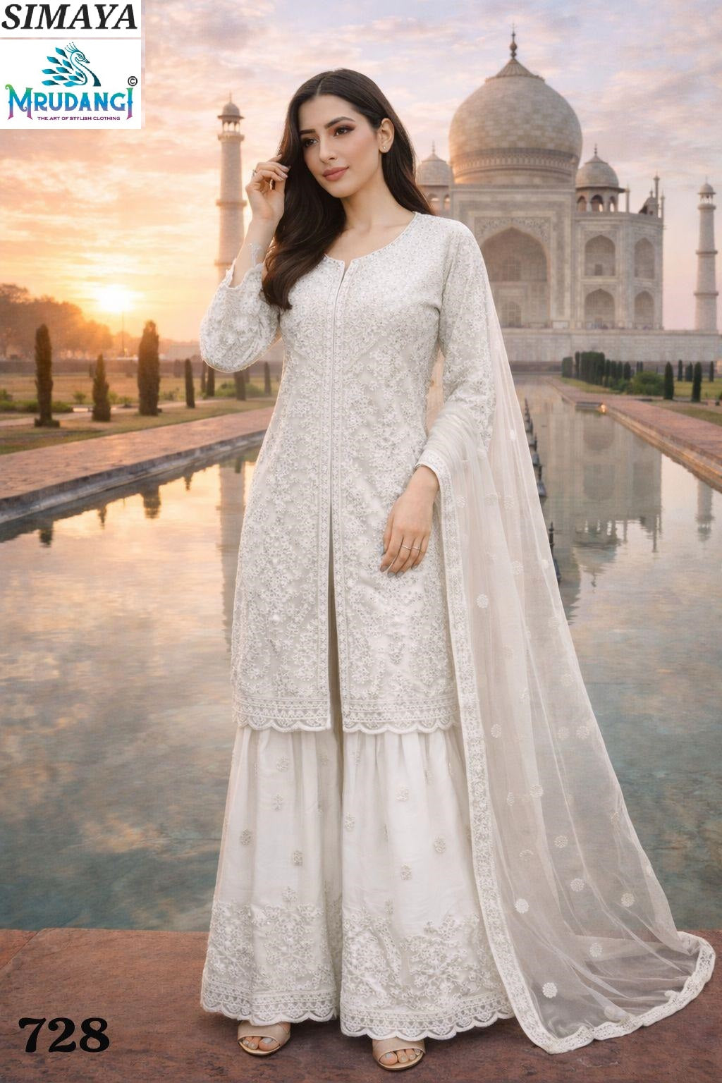 728 Simaya Mrudangi Premium Net Readymade Suits