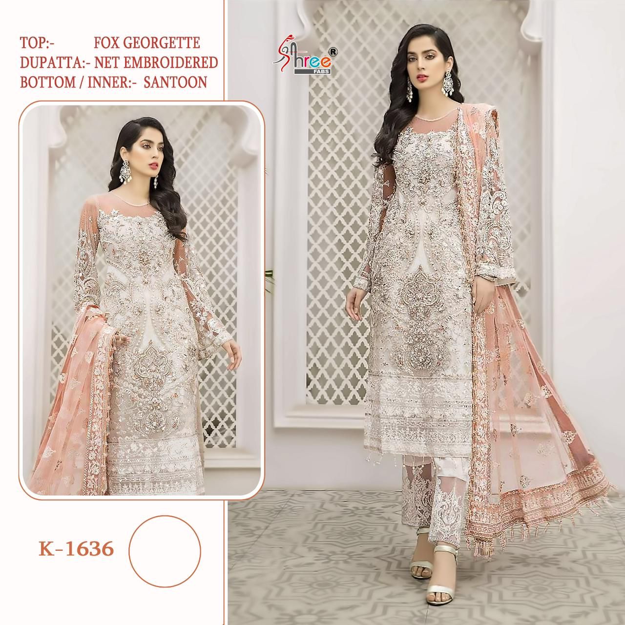 K-1636 Shree Fabs Pakistani Salwar Suits