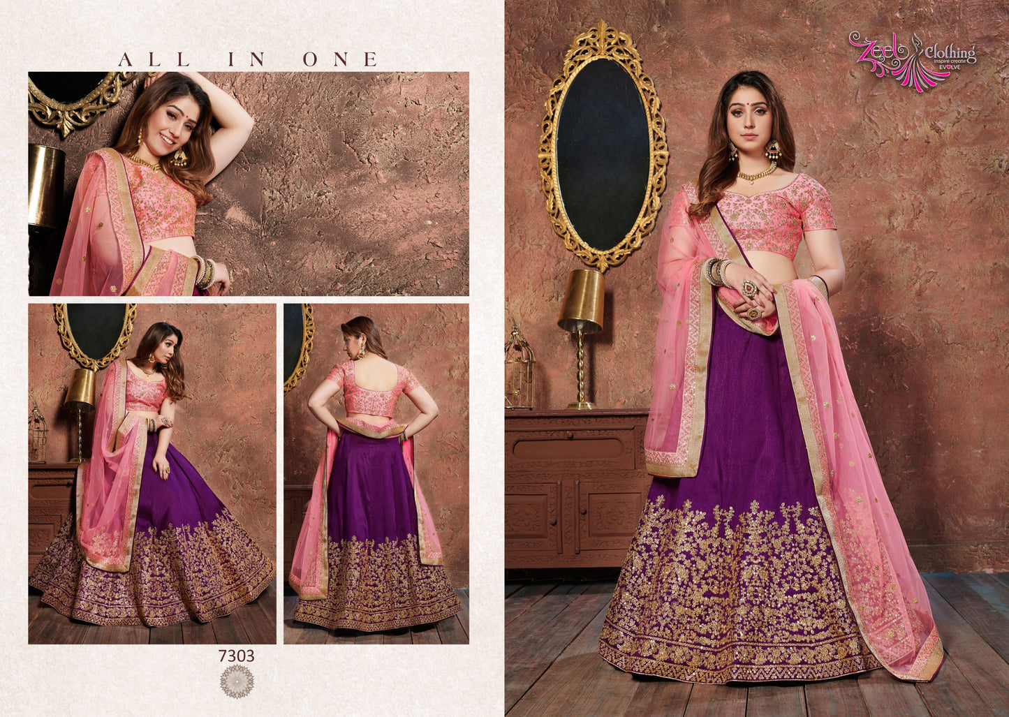 7303 Neo Romantic Vol-1 Zeel Mulberry Silk Lehenga Choli