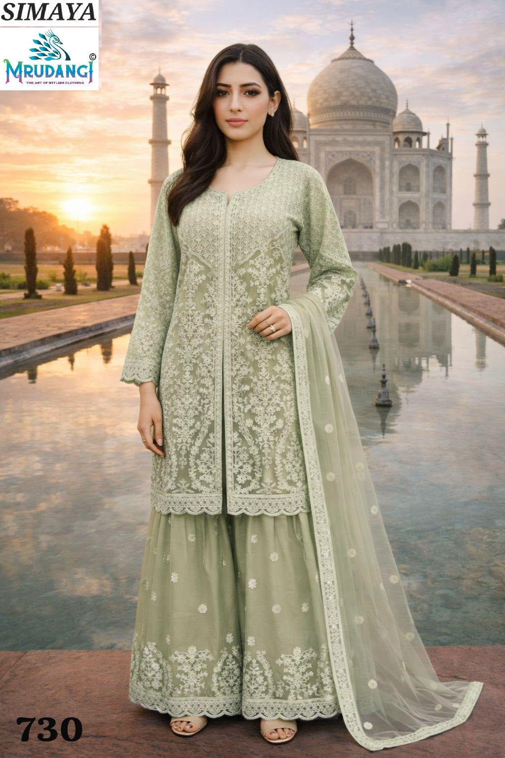 730 Simaya Mrudangi Premium Net Readymade Suits