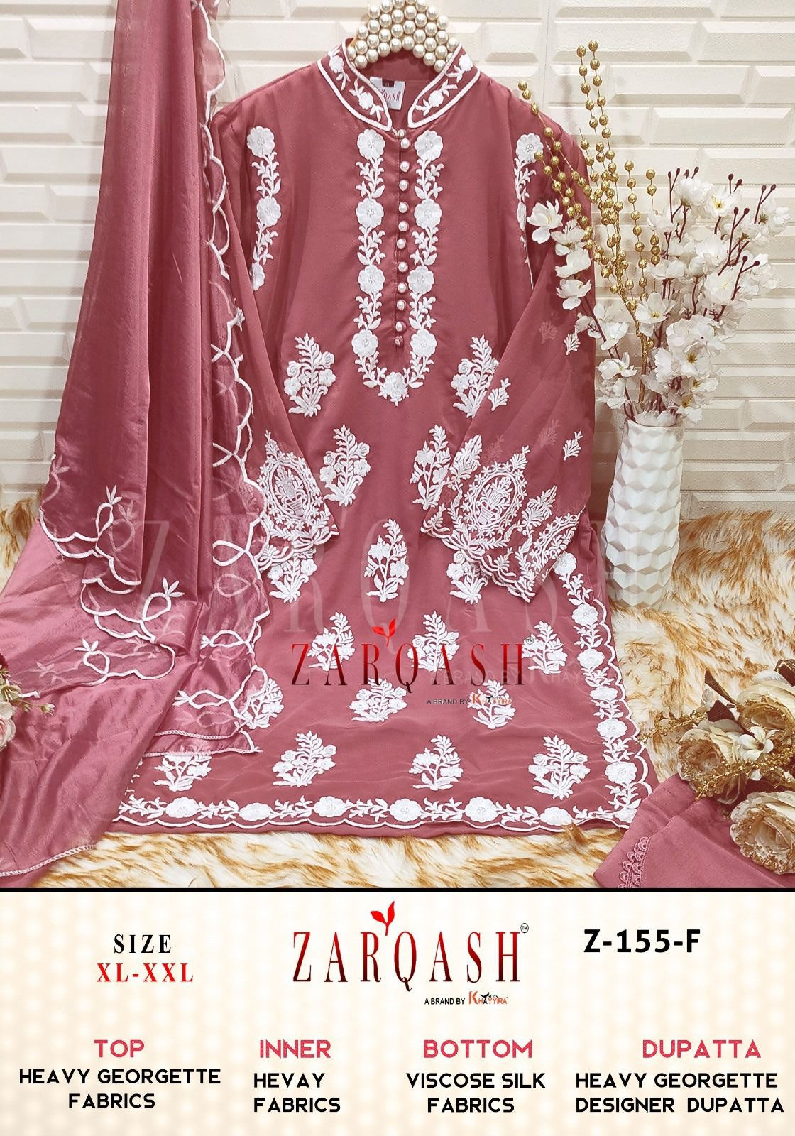 Z-155F Zarqash Pakistani Readymade Suits