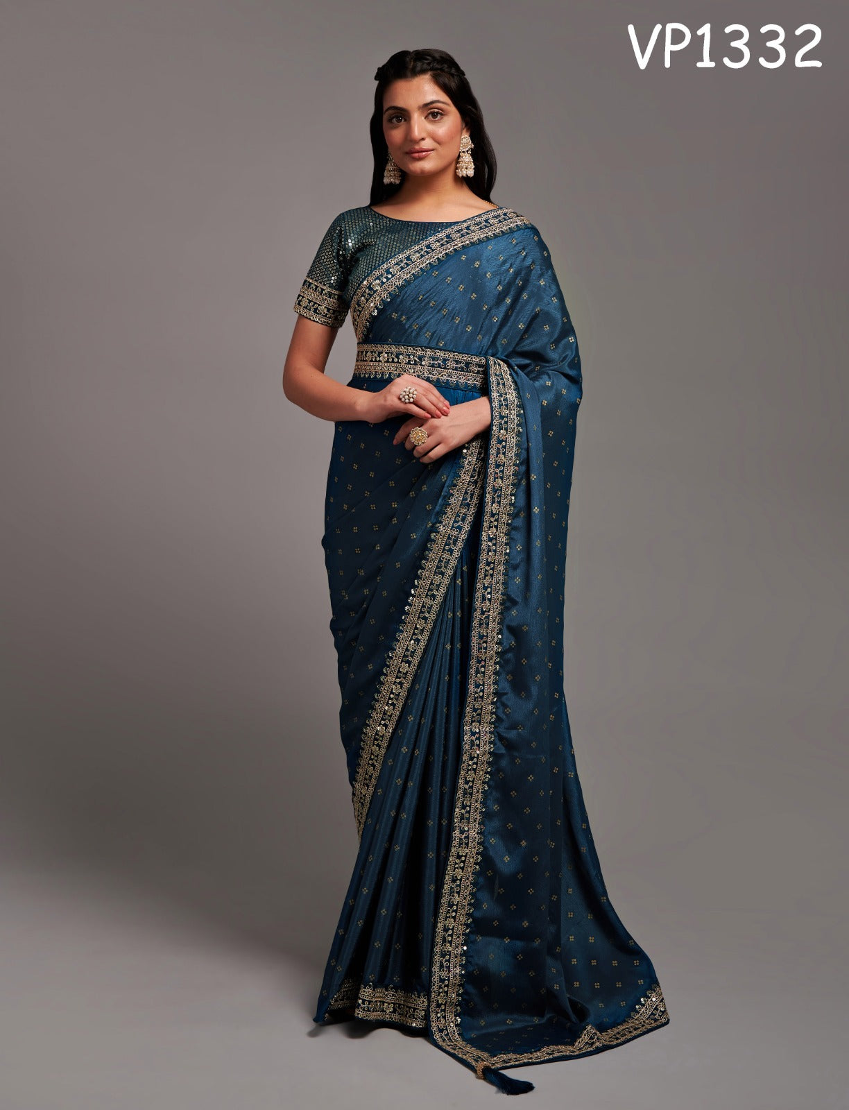 1332 Fashion Berry Sarees