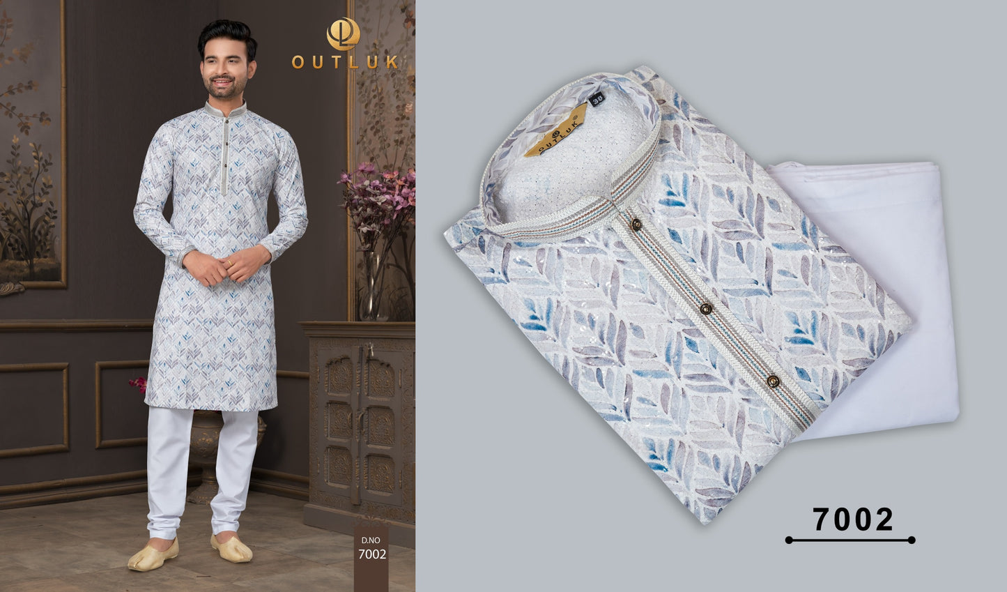 7002 Wedding Collection Vol 7 Outluk Mens Kurta Pyjama