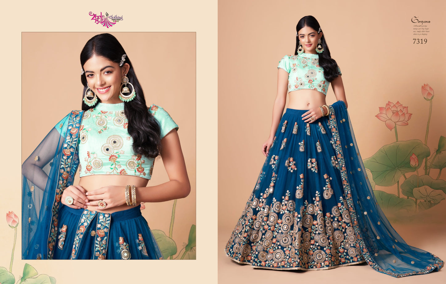 7319 Neo Romantic Vol-3 Zeel Soft Net Lehenga Choli