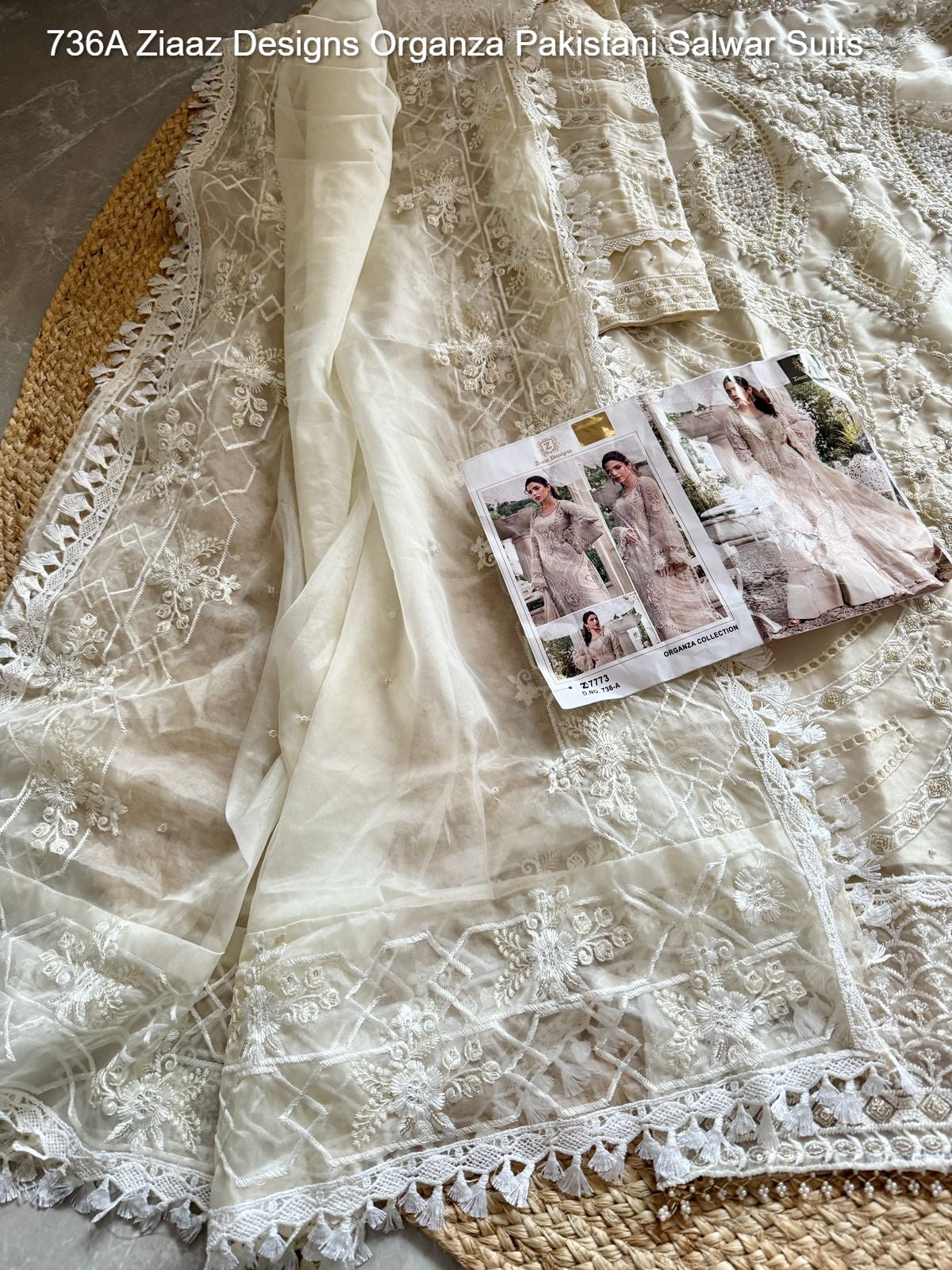 736A Ziaaz Designs Organza Pakistani Salwar Suits