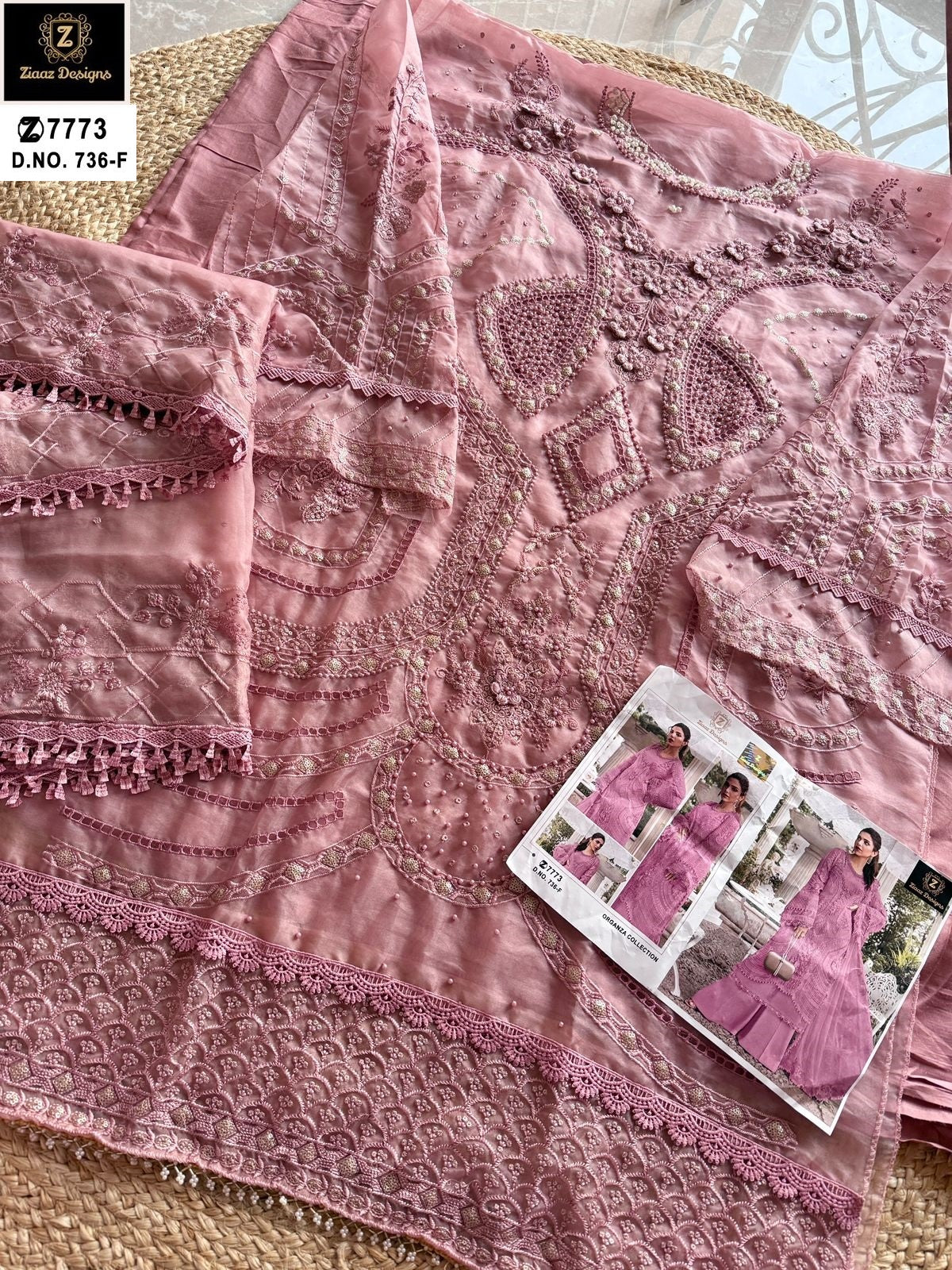 736F Ziaaz Designs Handwork Pakistani Salwar Suits