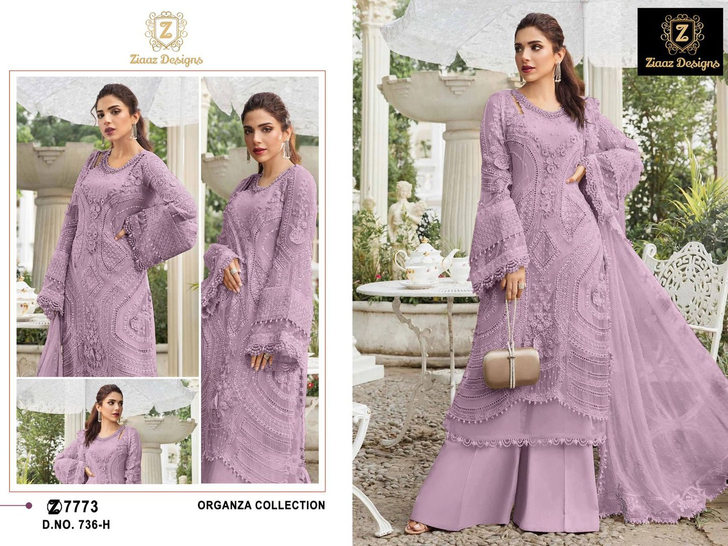 736H Ziaaz Designs Handwork Pakistani Salwar Suits