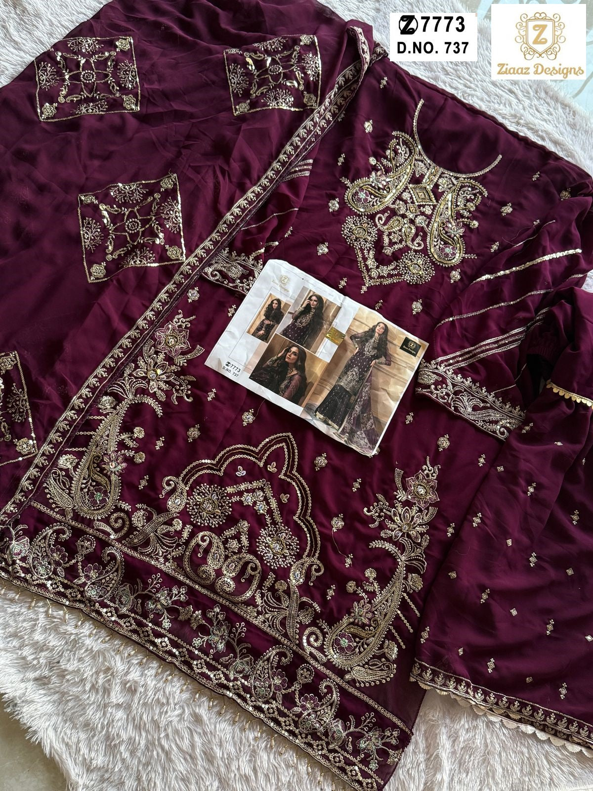 737 Ziaaz Designs Gharara Pakistani Salwar Suits