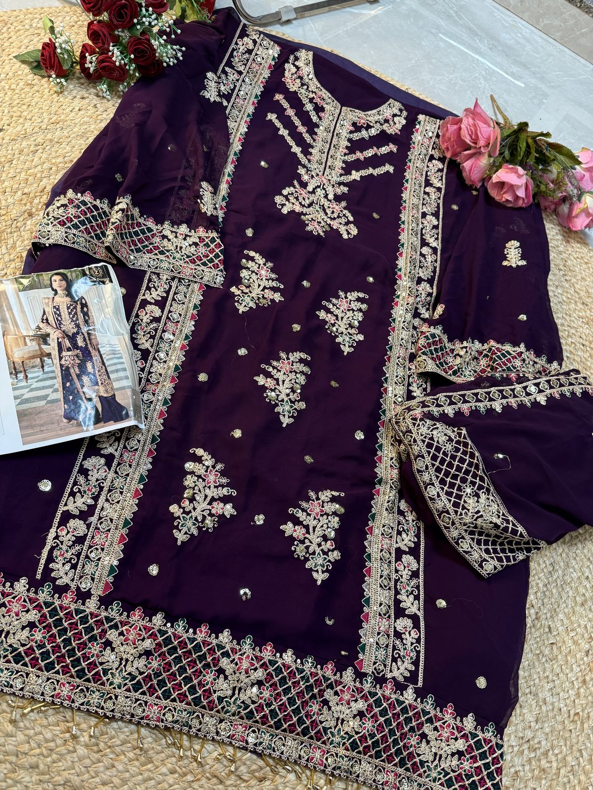 738B Ziaaz Designs Georgette Pakistani Salwar Suits