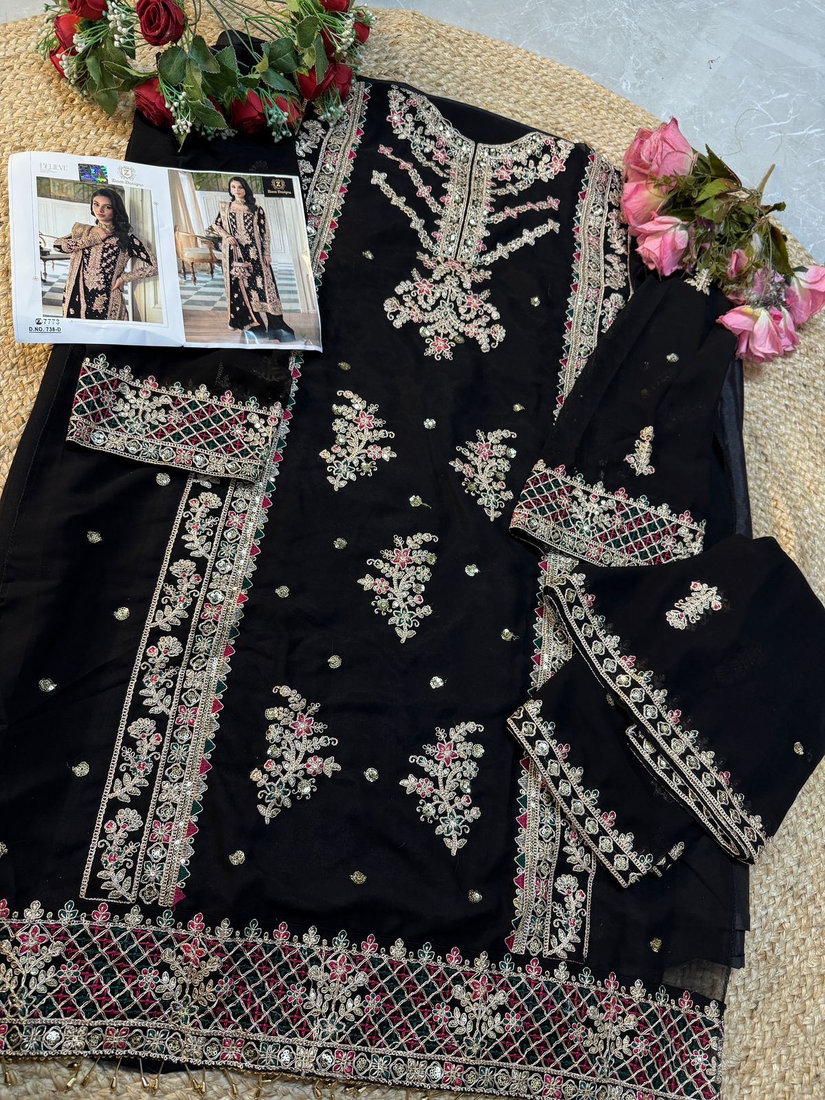 738D Ziaaz Designs Georgette Pakistani Salwar Suits
