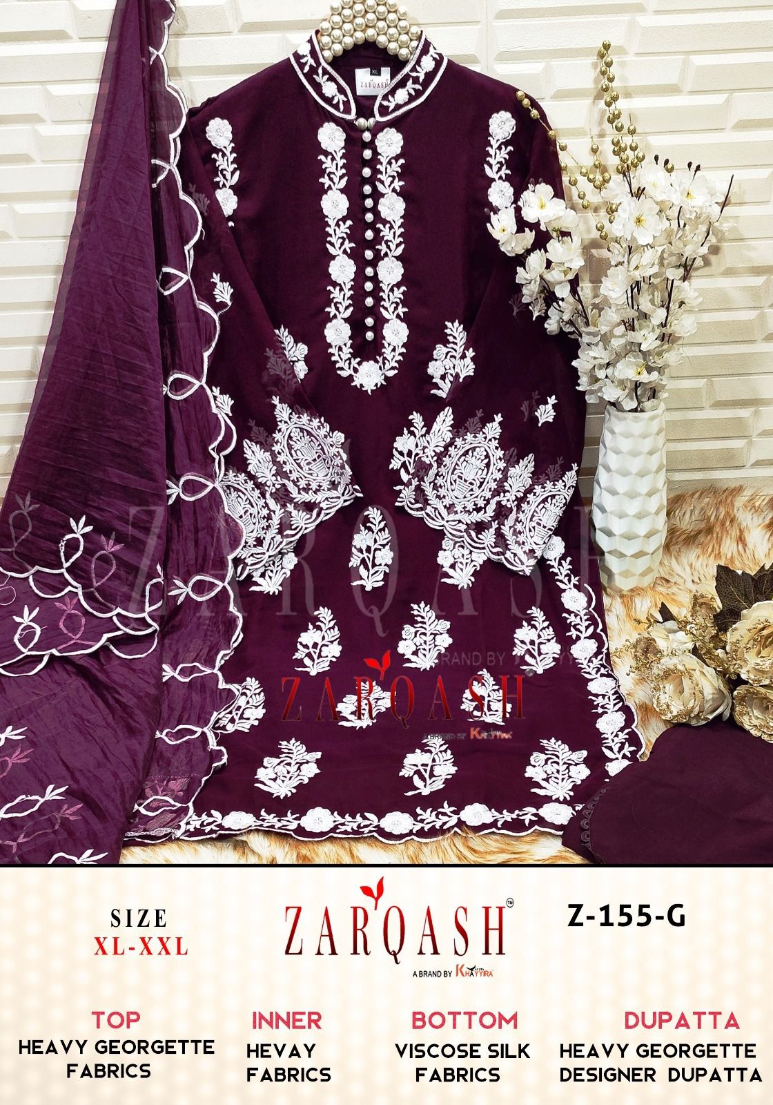 Z-155G Zarqash Pakistani Readymade Suits
