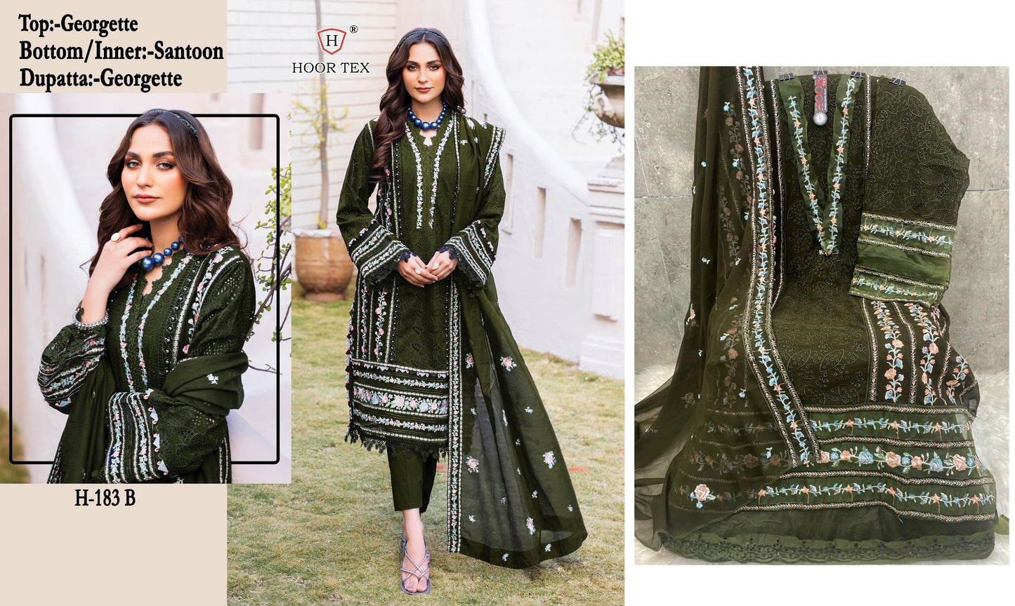 183B Hoor Tex Pakistani Salwar Suits