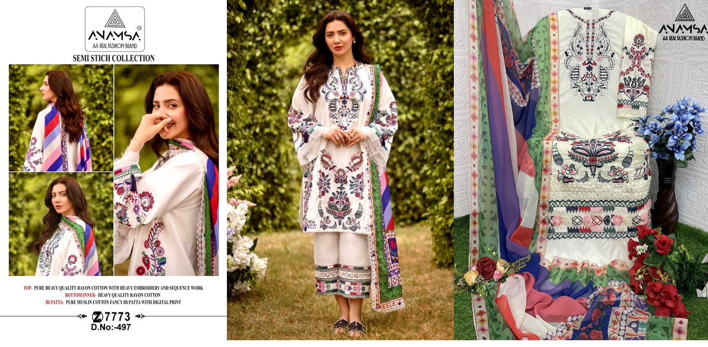 497 Anamsa Pakistani Salwar Suits