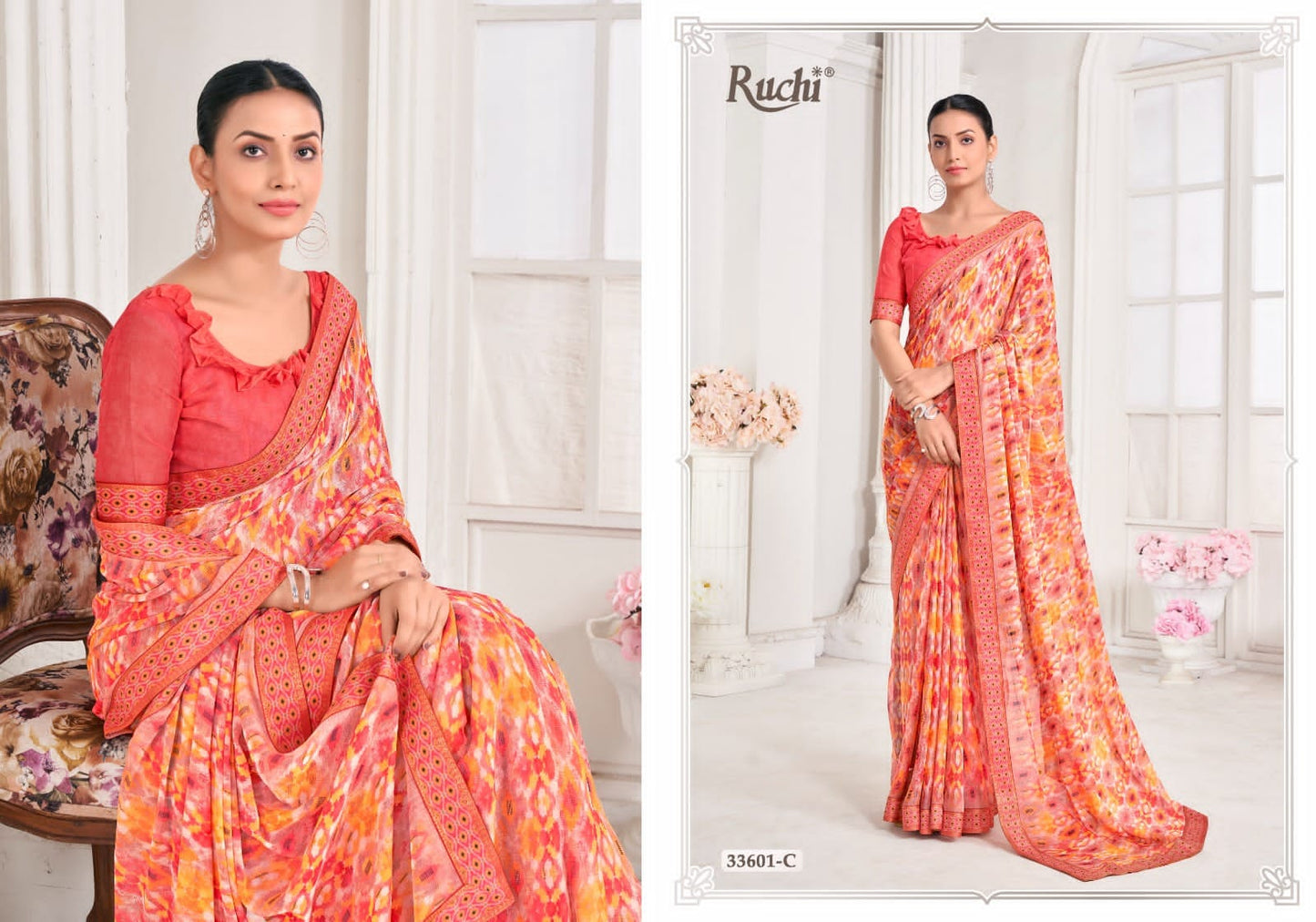 33601C Vanilla Vol 8 Ruchi Sarees