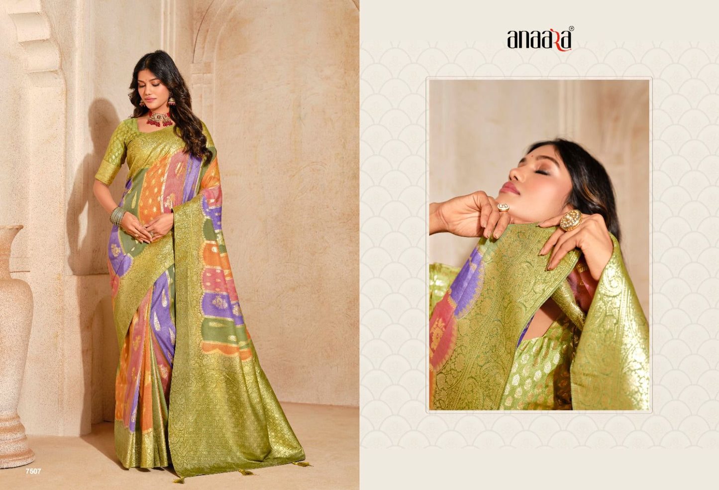 7507 Anaara Tathastu Zari Work Sarees