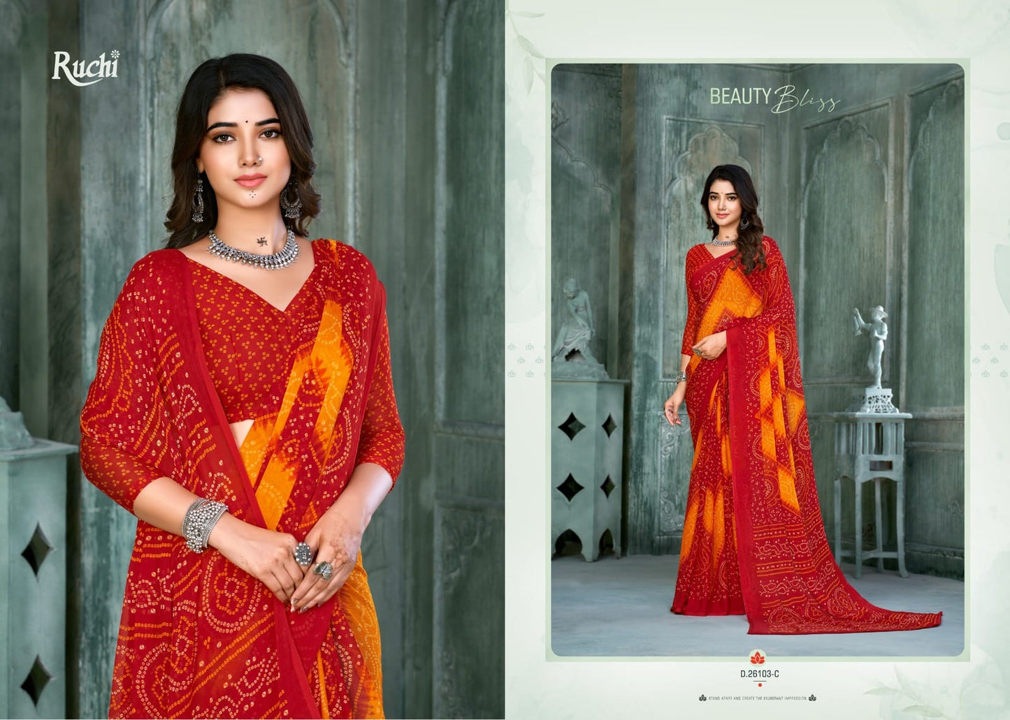 26103-C Star Chiffon Ruchi Sarees