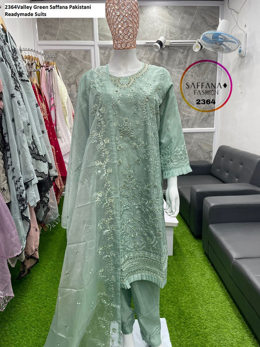 2364Valley Green Saffana Pakistani Readymade Suits