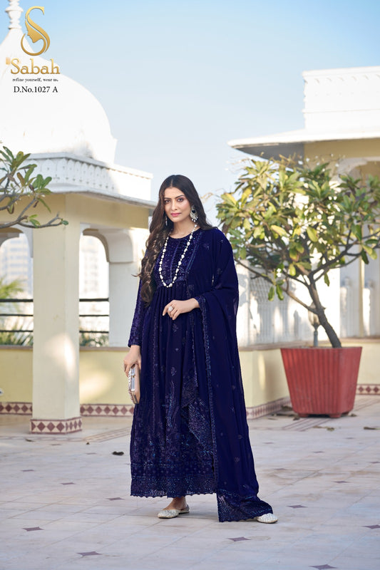 1027A Mohini Sabah Unstitched Suits