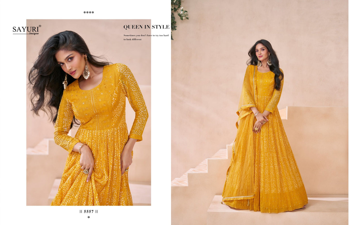 5557 Kasheesh Sayuri Gown Dupatta Set